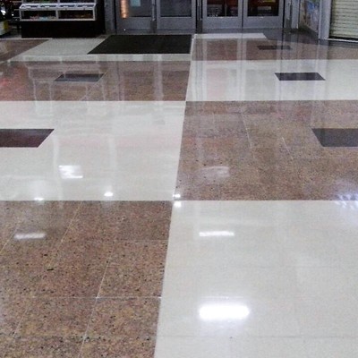 Acabado Lustre en PIso de Marmol