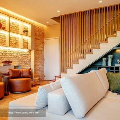 Interior cálido y moderno