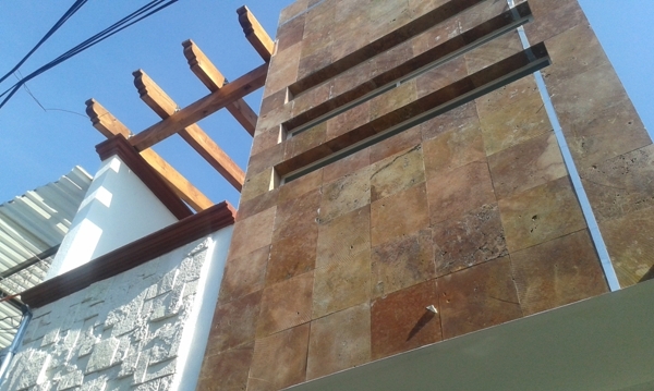 Fachadas, Forrado en Piedra Natural, Vigas de Madera 