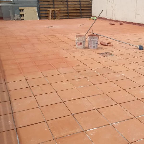 Colocacion de piso en terraza