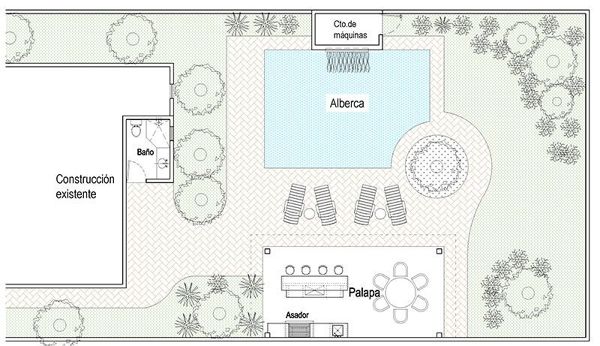 plano planta zona alberca