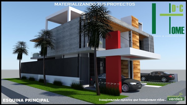 Fachadas de terreno en esquina