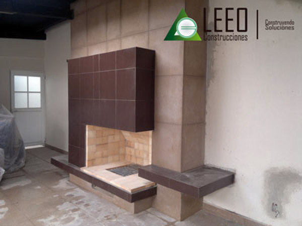 Casa - Remodelación sala, construcción de chimenea