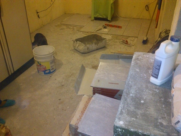 Colocacion de piso de lozeta