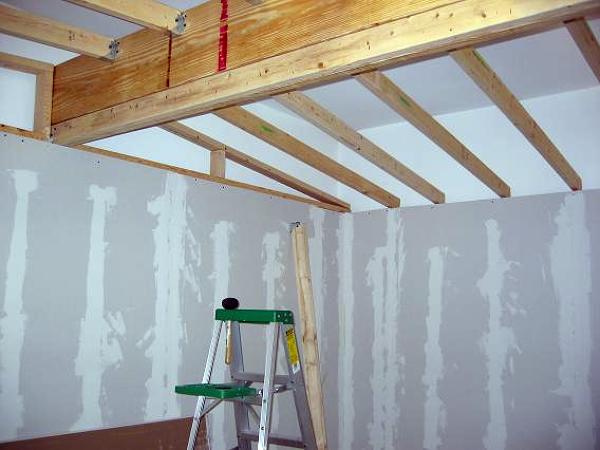 drywall y madera
