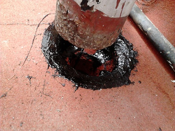 Acabado de Bajadas con Manto Prefabricado