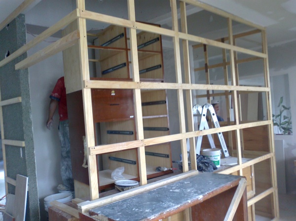 ESTRUCTURA MADERA PARA LAMBRIN