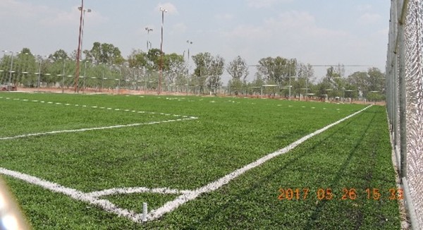 Foto: Construcción de Cancha Futbol 7, en la Unidad Deportiva Nuevo ...