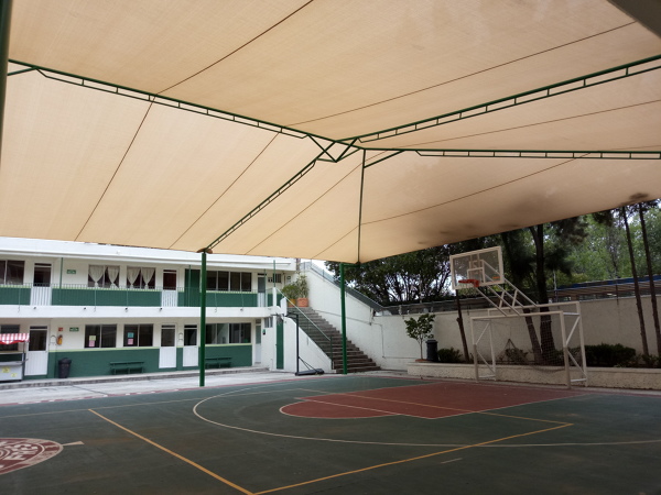 TOLDO 4 AGUAS MALLA SOMBRA ESCUELA