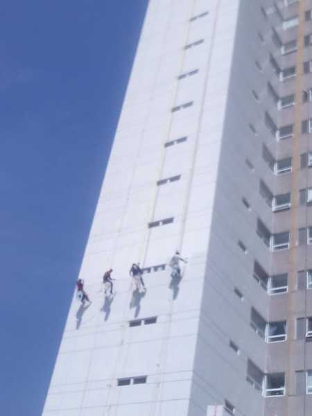 Pintura Exterior en Edificio de 20 pisos