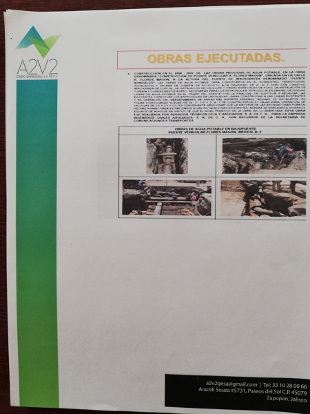OBRAS DE AGUA POTABLE