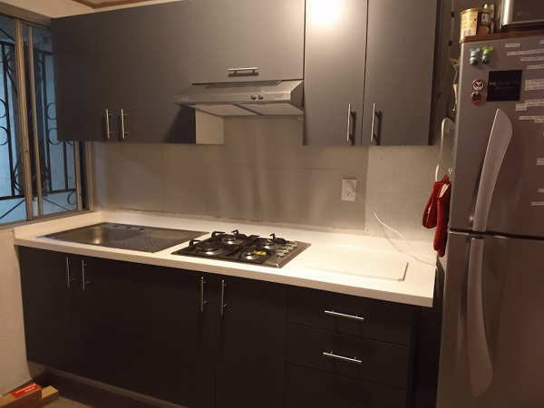 diseño cocina gris oxford