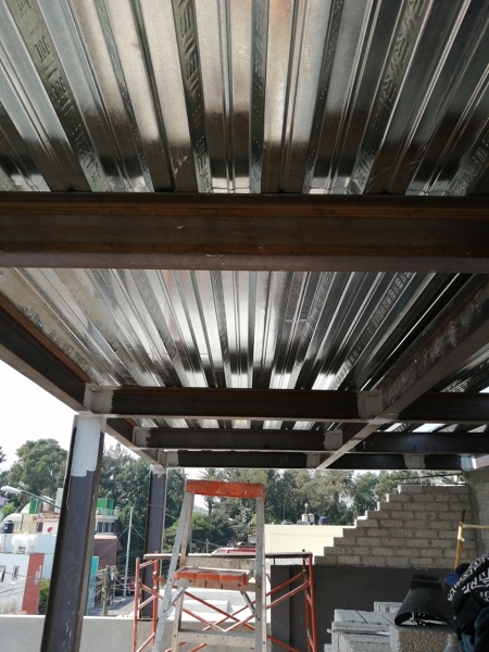 Detalle, estructura metálica.