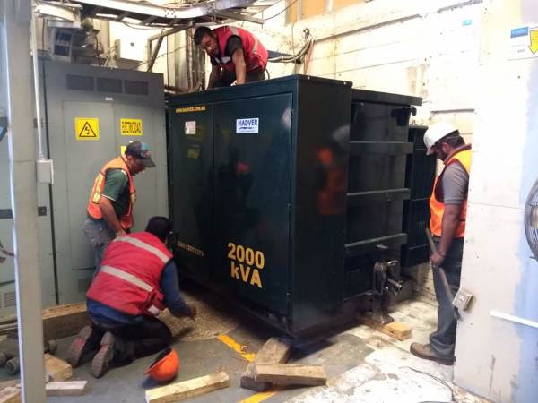 Colocación de transformador