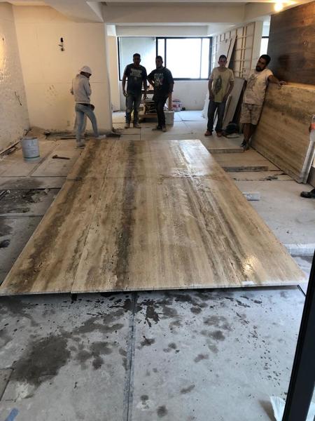 Colocación de mármol en departamento polanco