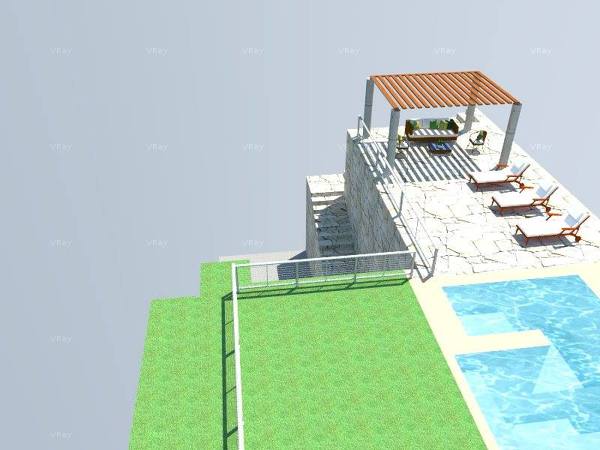 Porpuesta en casa de campo con Alberca y área de camastros