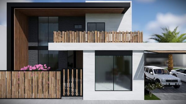 fachada principal · Proyecto residencial adaptado a Mexicali y Guamúchil mmarquitecto