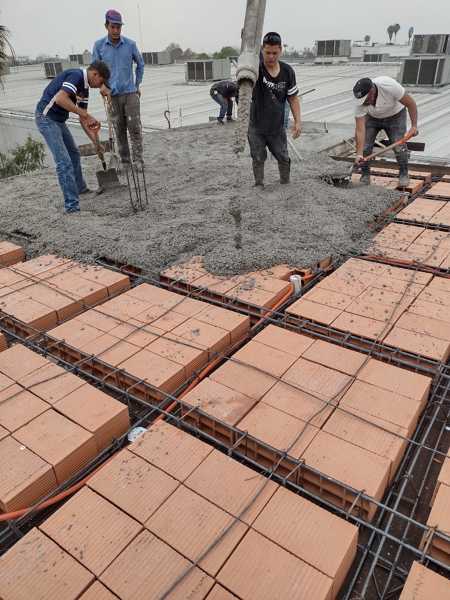 cimbrado armado y vaciado de losa