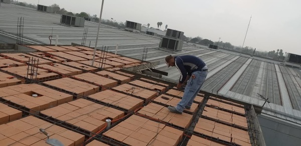 cimbrado armado y vaciado de losa