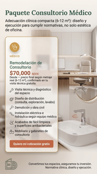 Consultorio médico (6–12 m²)