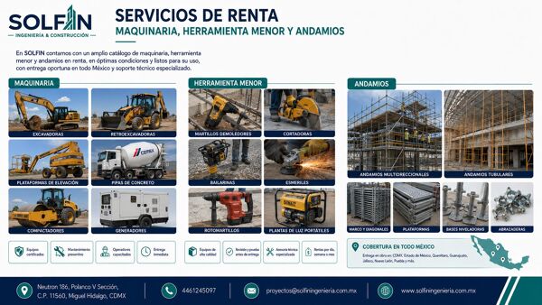 Renta de Maquinaria y Equipo menor
