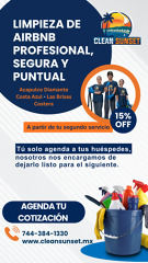 Asegura tus 5 Estrellas en Airbnb: Limpieza Profesional y Puntual en Acapulco Diamante.