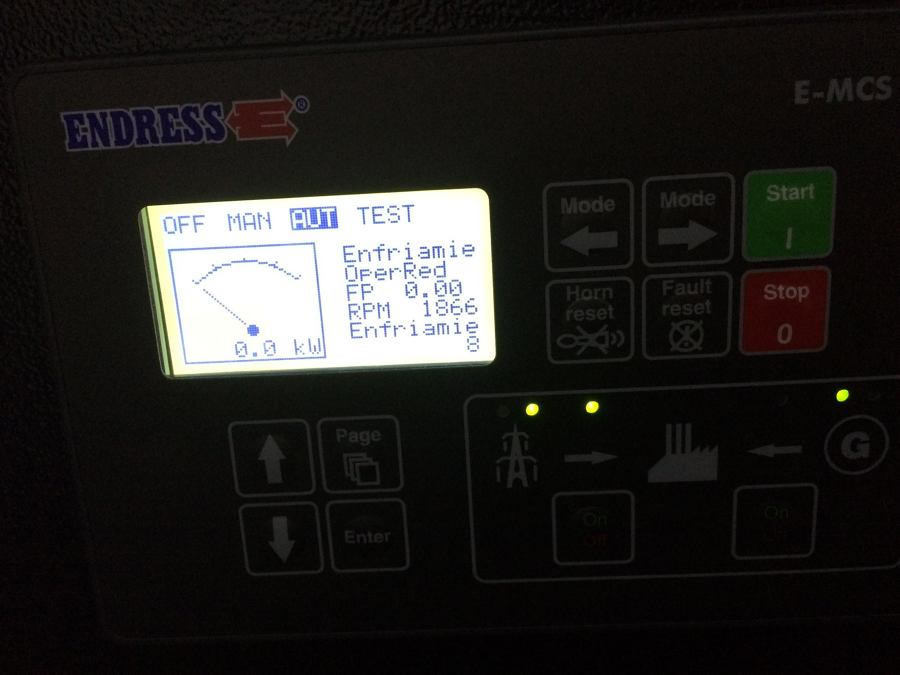 1.4 Central de control local de equipo electrogéno