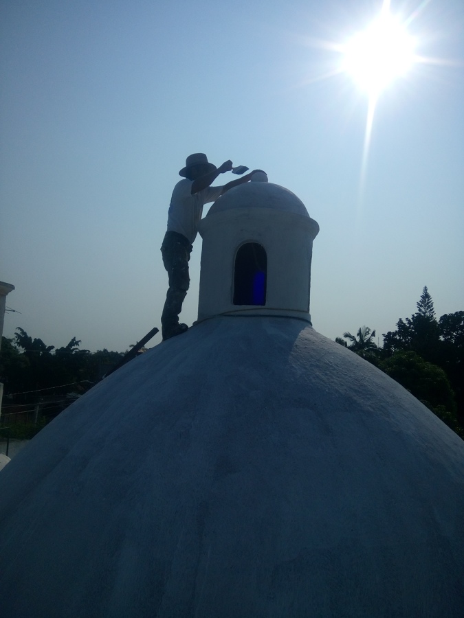 1ra aplicación de imper en cúpula 