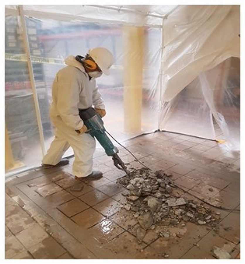 Acabado sanitario con protección contra polvo