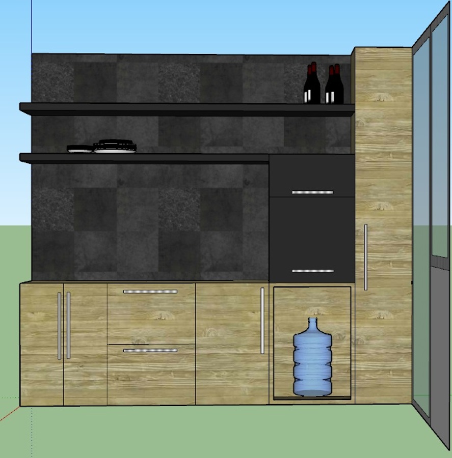 ALACENAS BAJAS CON DETALLES EN REPISAS