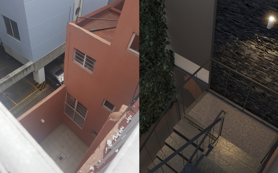 Antes y después // Patio