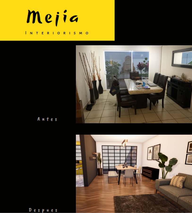 Antes y despues sala comedor