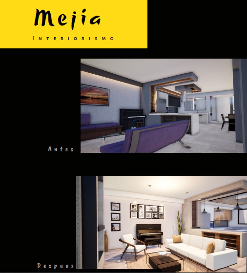 Antes y Despues sala de estar