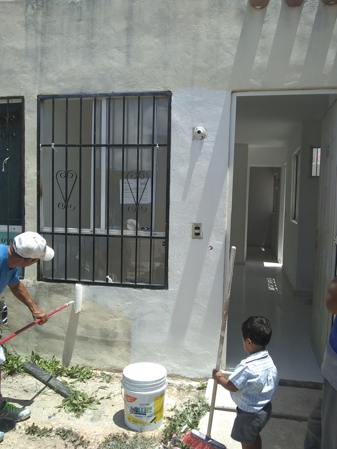 Aplicación de pintura vinilica en paredes