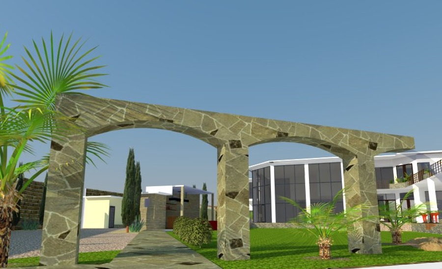 ARCOS DE PIEDRA CON CASCADA