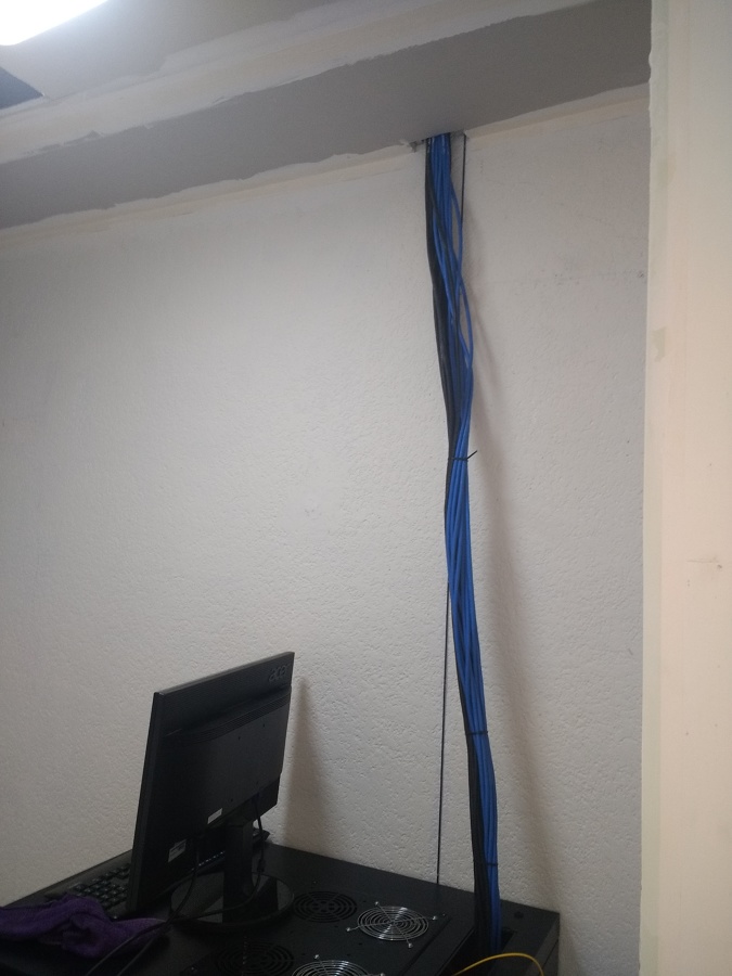 bajada de cableado estructural