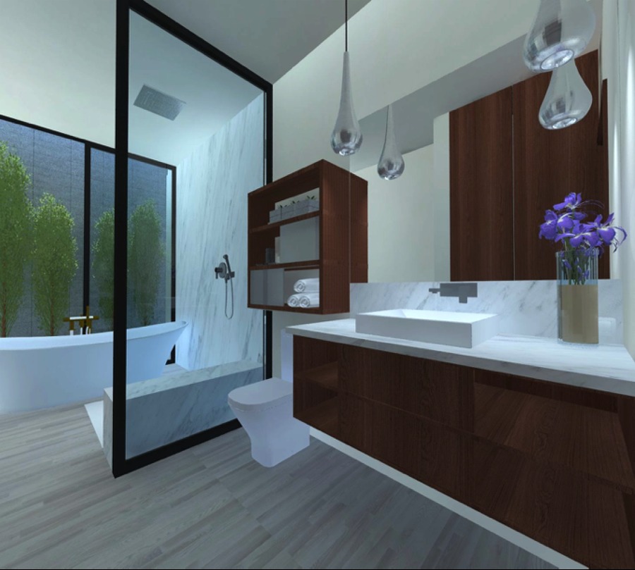 Baño completo habitaciones principales