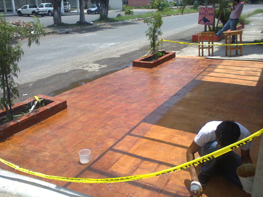 Barnizado de piso Oxidado Color Terracota