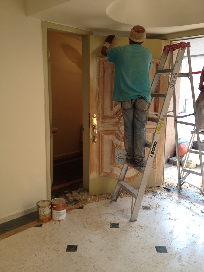 Cambio de acabado en puertas