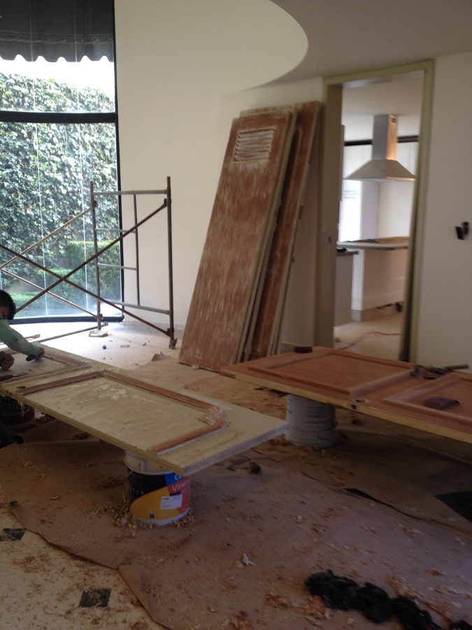 Cambio de acabado en puertas