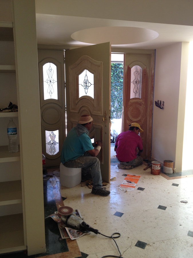 Cambio de acabado en puertas