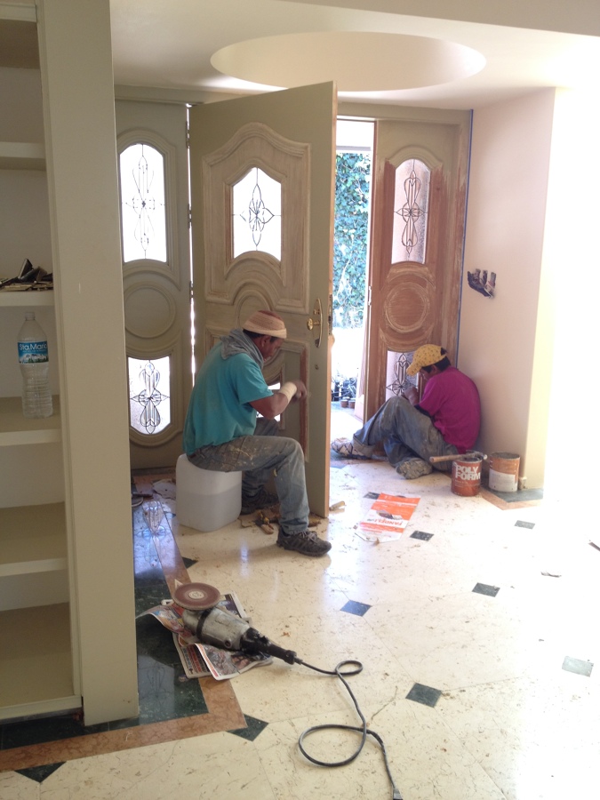 Cambio de acabado en puertas