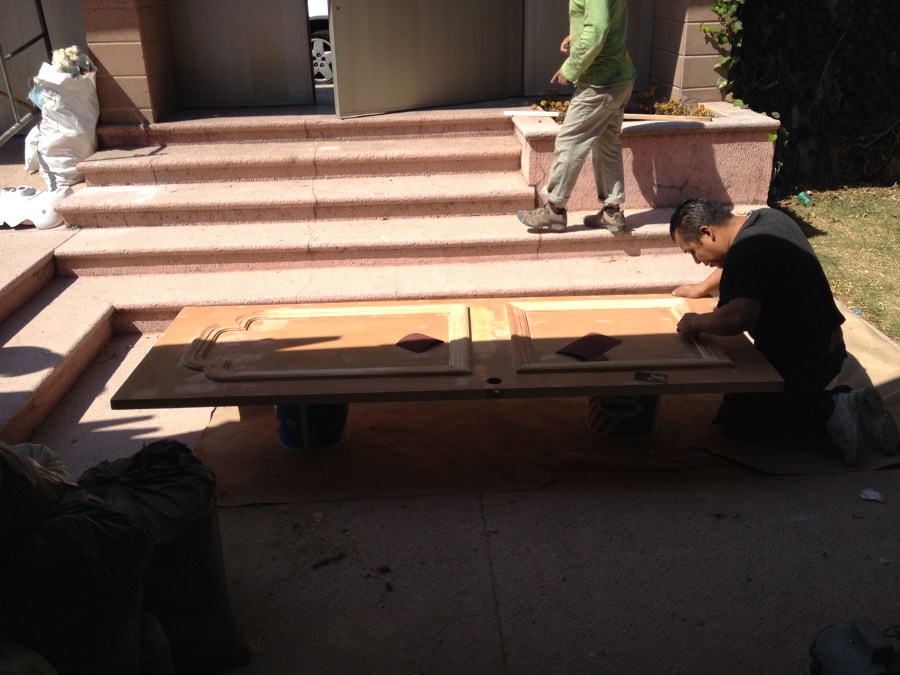 Cambio de acabado en puertas