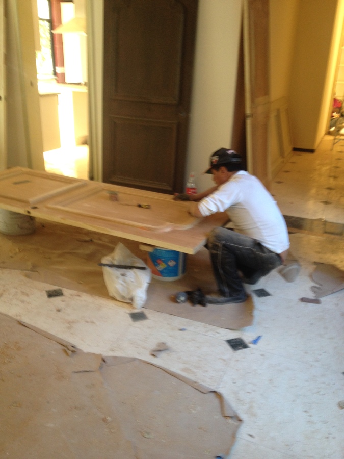 Cambio de acabado en puertas