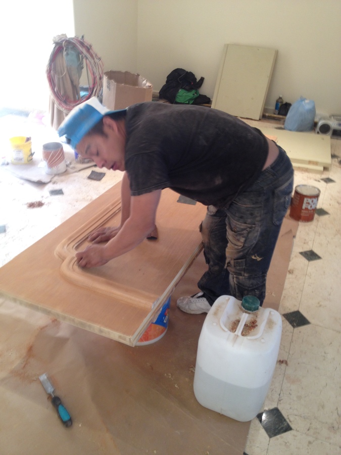 Cambio de acabado en puertas