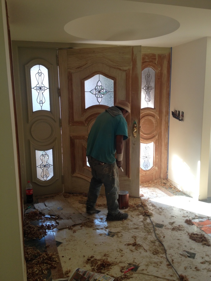 Cambio de acabado en puertas