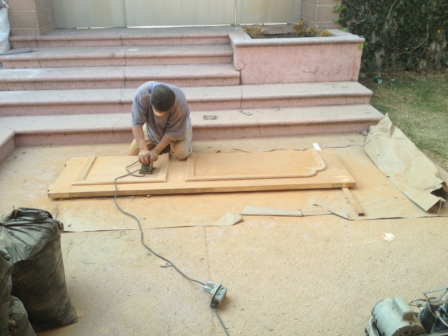 Cambio de acabado en puertas