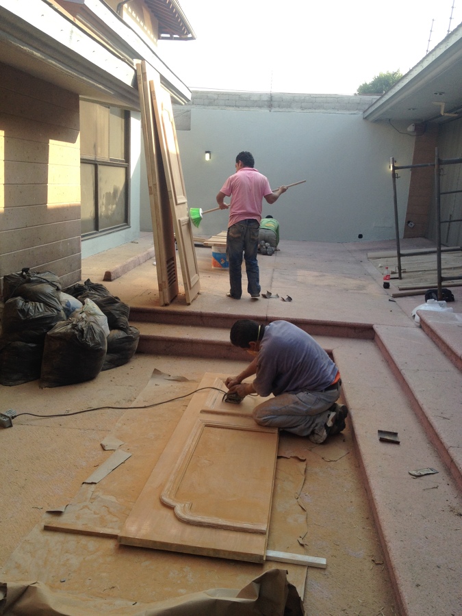 Cambio de acabado en puertas