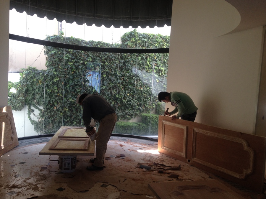 Cambio de acabado en puertas