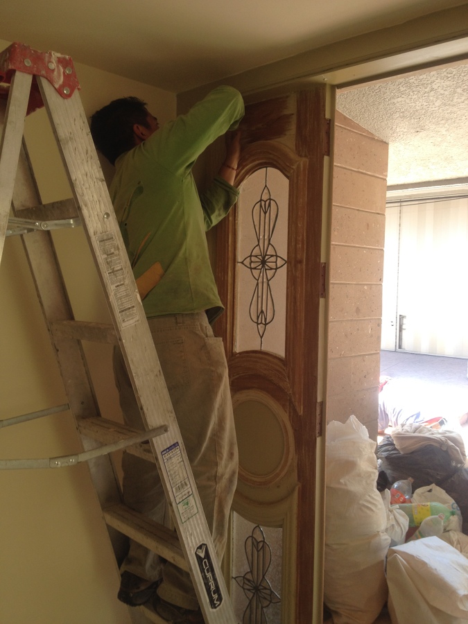 Cambio de acabado en puertas